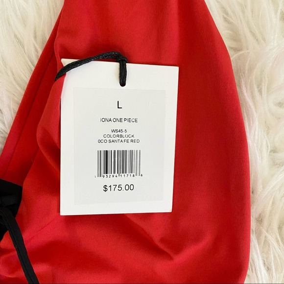 With Tags $175 Onia Iona Lace Up Plunge Swimsuit Size Large - Picture 8 of 11